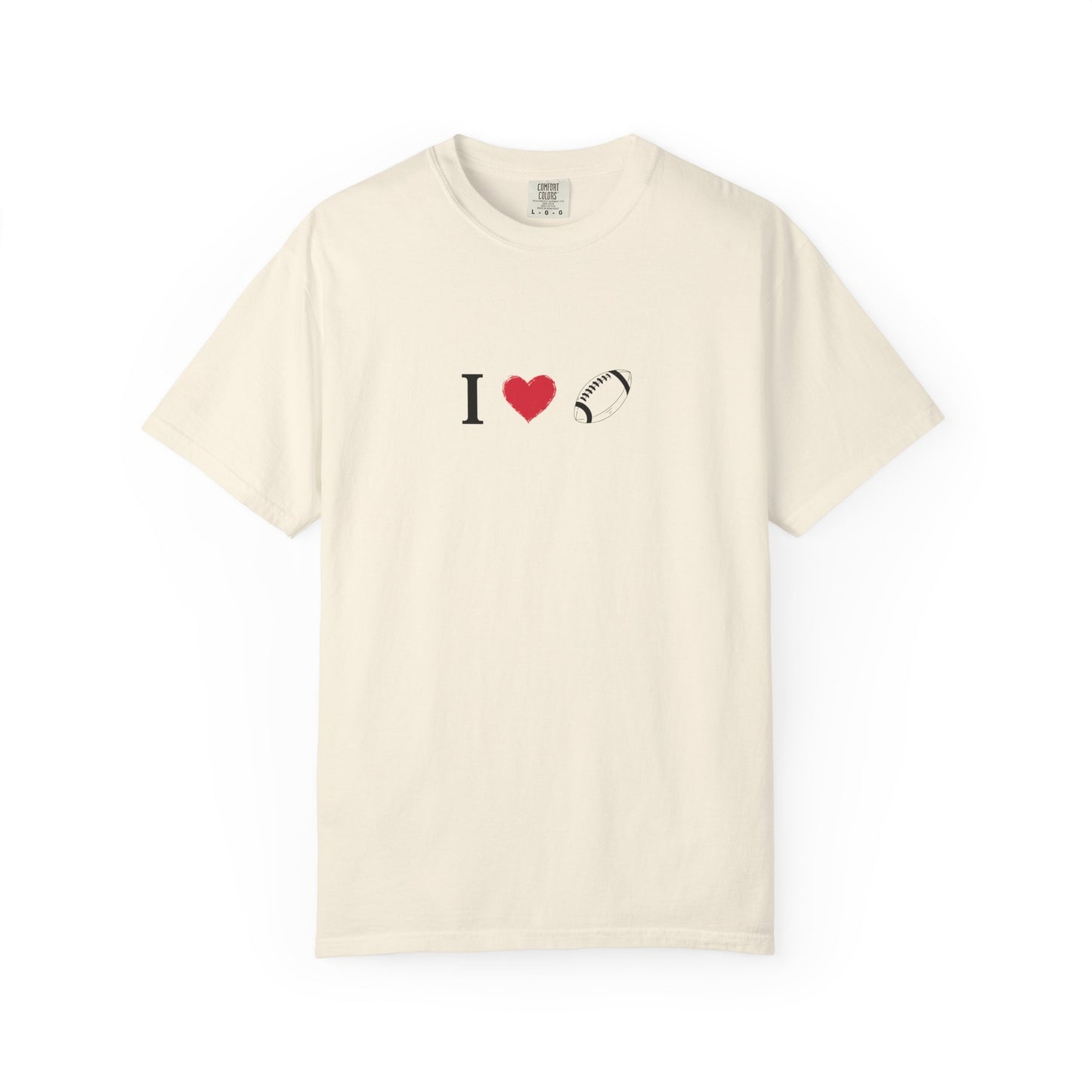 I Love Football T-Shirt - Unisex Cotton Tee, Fun Gift for Friends, Casual Style, Birthday Present, Summer Apparel - TRV