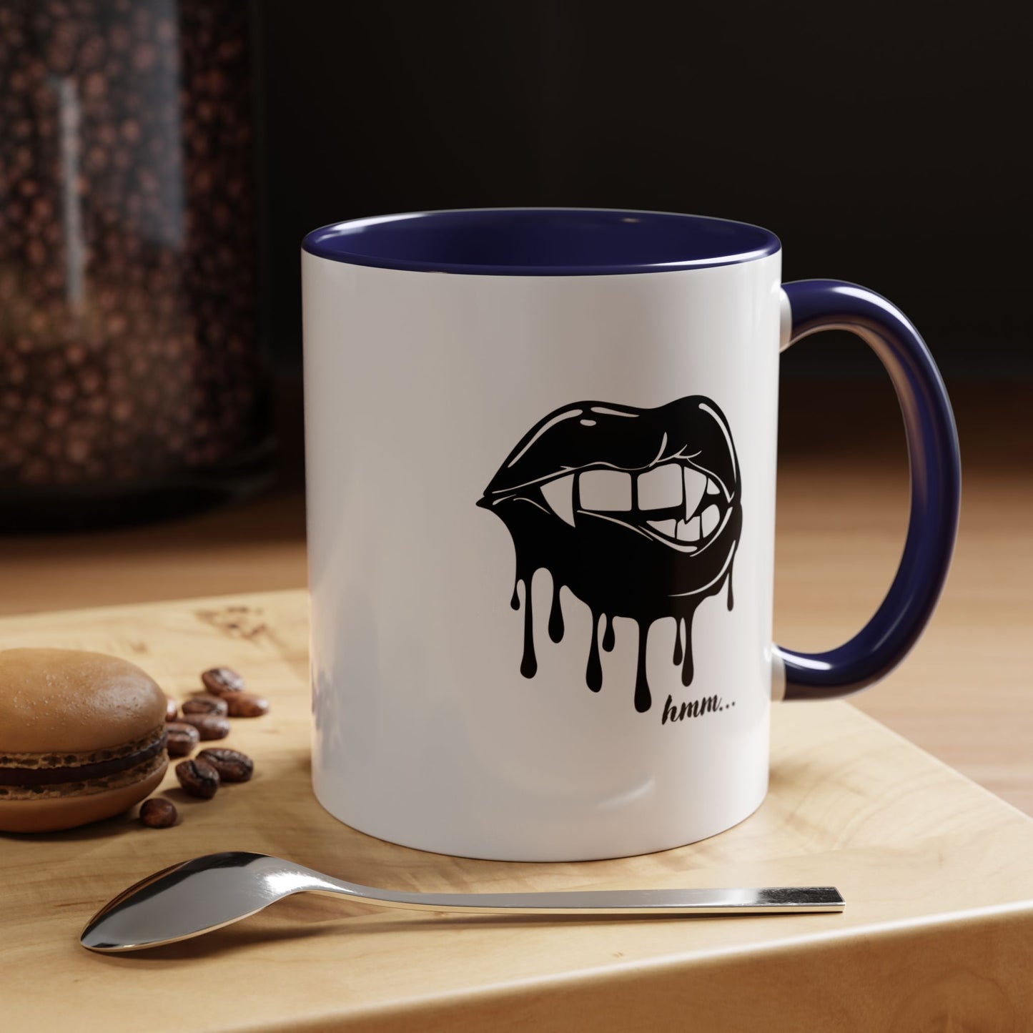 Vampire Lip Accent Coffee Mug - 11oz & 15oz - Unique Halloween Gift