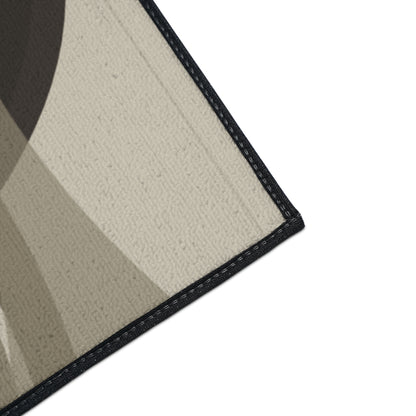 Neutral Abstract Swirls Heavy Duty Floor Mat | Modern Entryway Rug