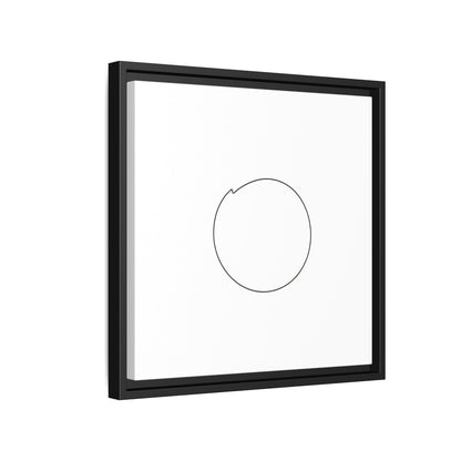 Framed matte canvas wall art featuring a minimal circular line design, print by Printify, suitable for modern home decor.