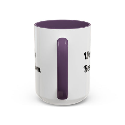 Black ceramic mug with "World's Best Mom" accent design, ideal as a Mother's Day gift from Printify.