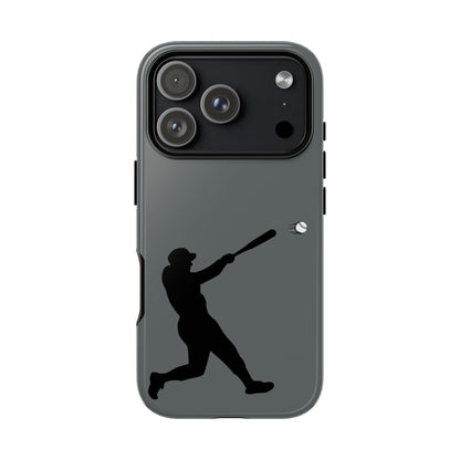 Printify baseball batter phone case, tough protective smartphone cover featuring a baseball player design for fans.