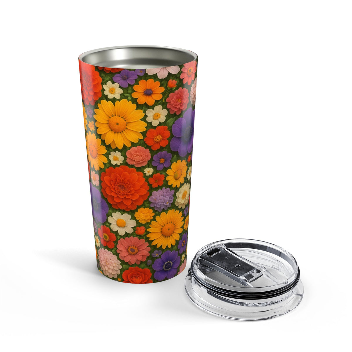 Retro floral collage 20oz insulated stainless steel tumbler