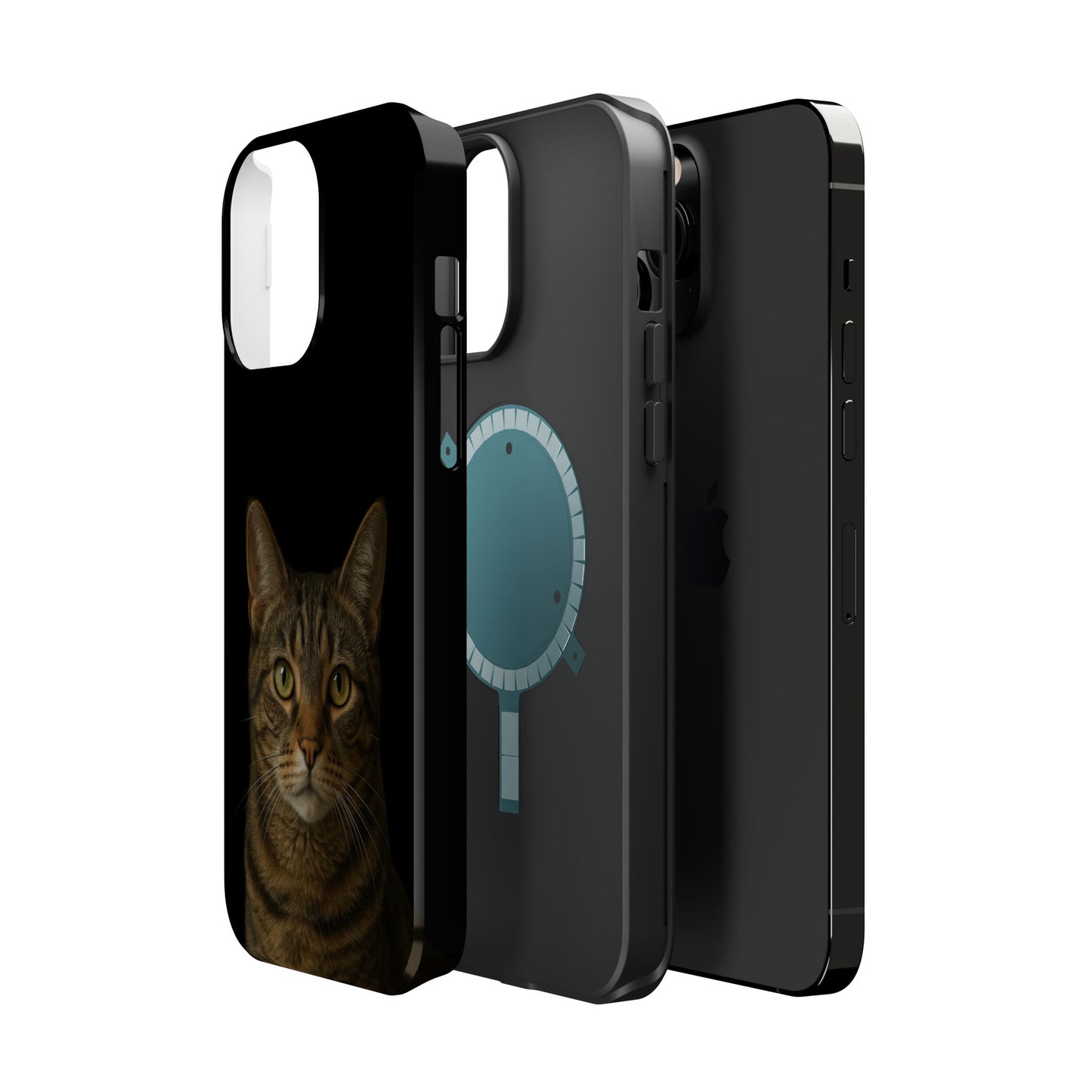Magnetic Impact-Resistant Phone Case — Realistic Tabby Cat Portrait