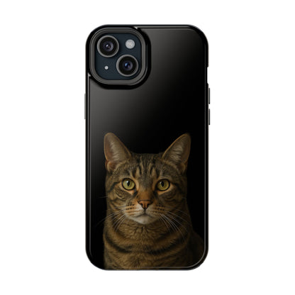 Magnetic Impact-Resistant Phone Case — Realistic Tabby Cat Portrait