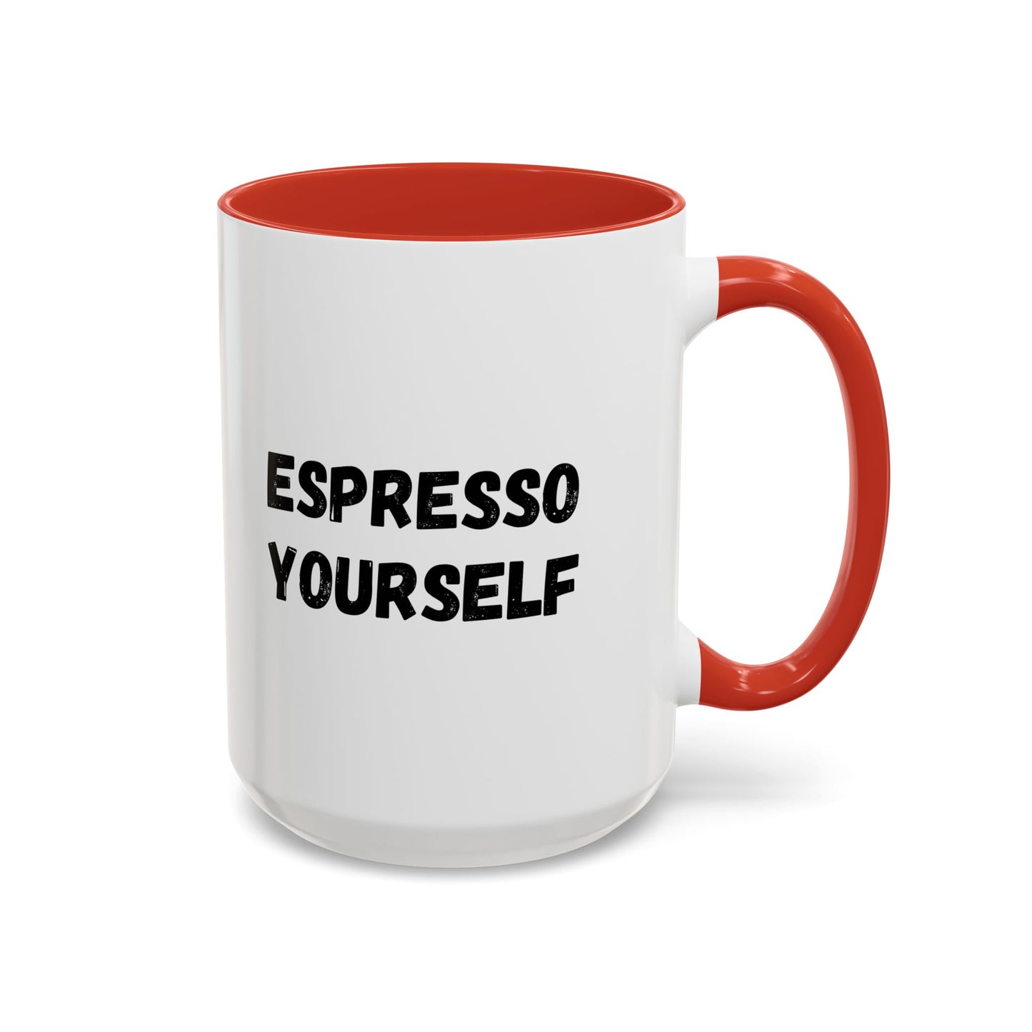 Espresso Yourself Coffee Mug - Fun Black Accented Mug for Coffee Lovers, Great Gift for Birthdays, Christmas, and Housewarming