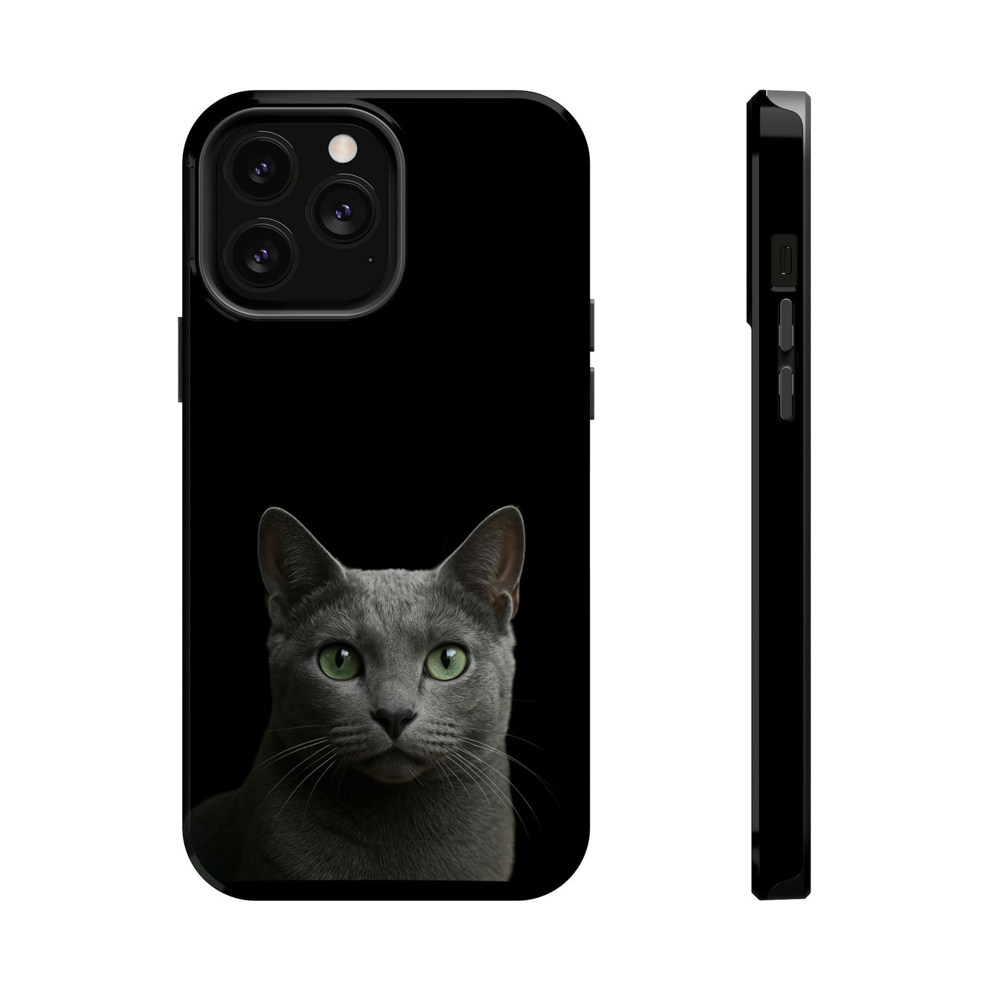 Russian Blue Cat Phone Case — Magnetic Impact-Resistant iPhone Cover