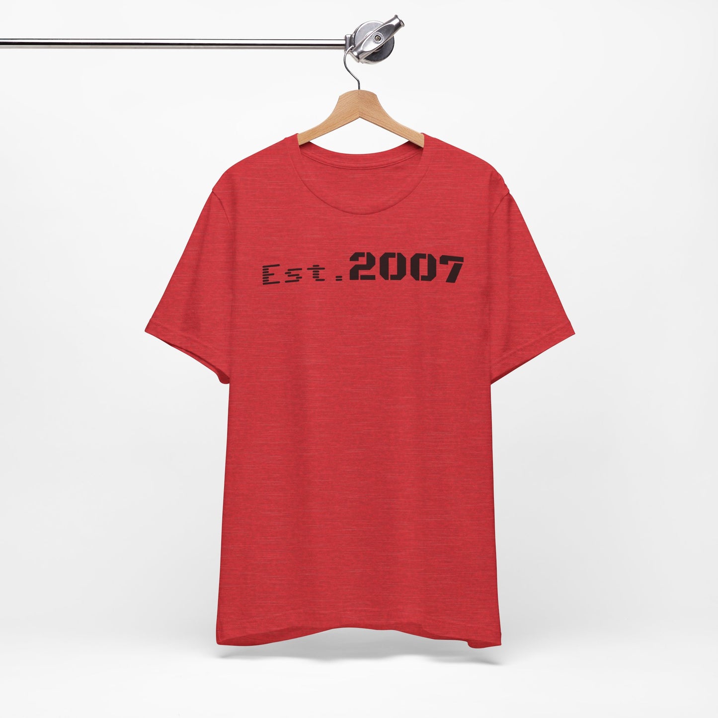 Unisex Casual Tee with Established 2007, Vintage T-Shirt, Anniversary Gift, Birthday Shirt, Year Established Top