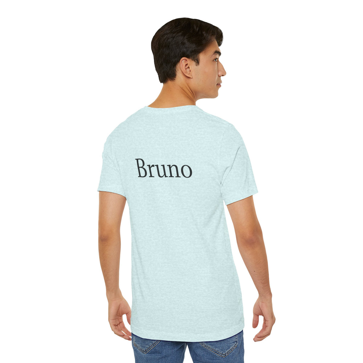 Unisex custom T-shirt by Printify with a plain design, ready for personalized artwork, shown in a neutral fabric color.