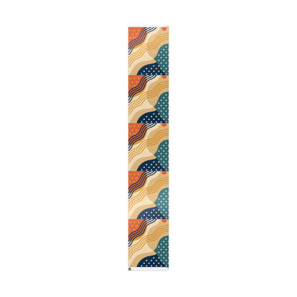 Abstract Retro Wave Wrapping Paper Roll — Mid-Century Geometric Gift Wrap
