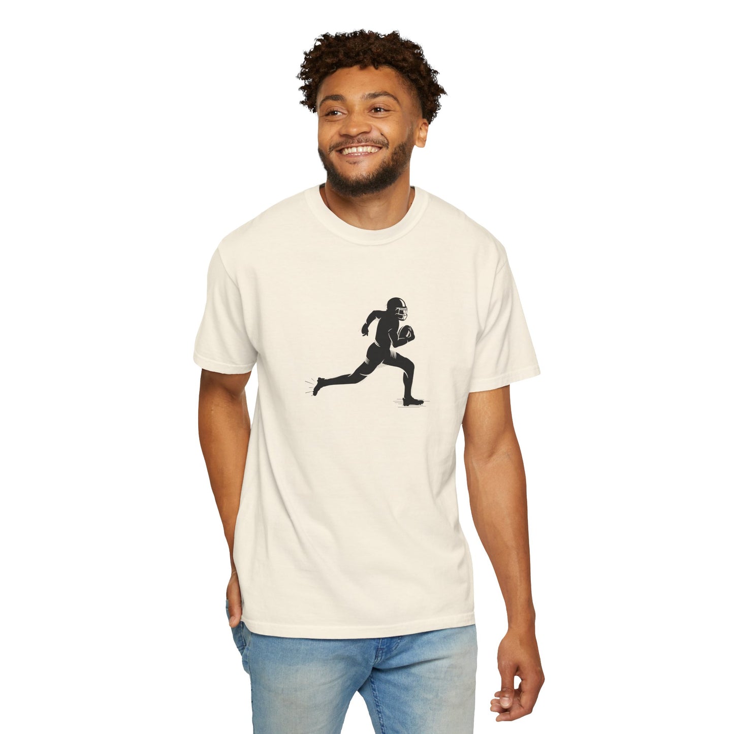 Football Player Graphic Unisex T-Shirt, Casual Sports Tee, Gift for Athletes, Workout Shirt, Everyday Wear, Unique Running Apparel
