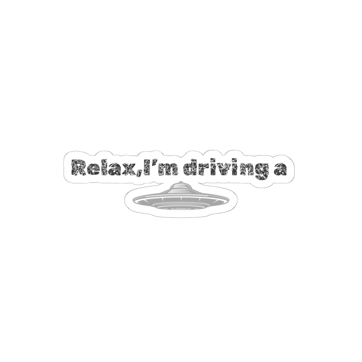 Relaxing UFO Kiss-Cut Stickers, Fun Laptop Decal, Gift for UFO Lovers, Car Sticker, Cool Home Decor
