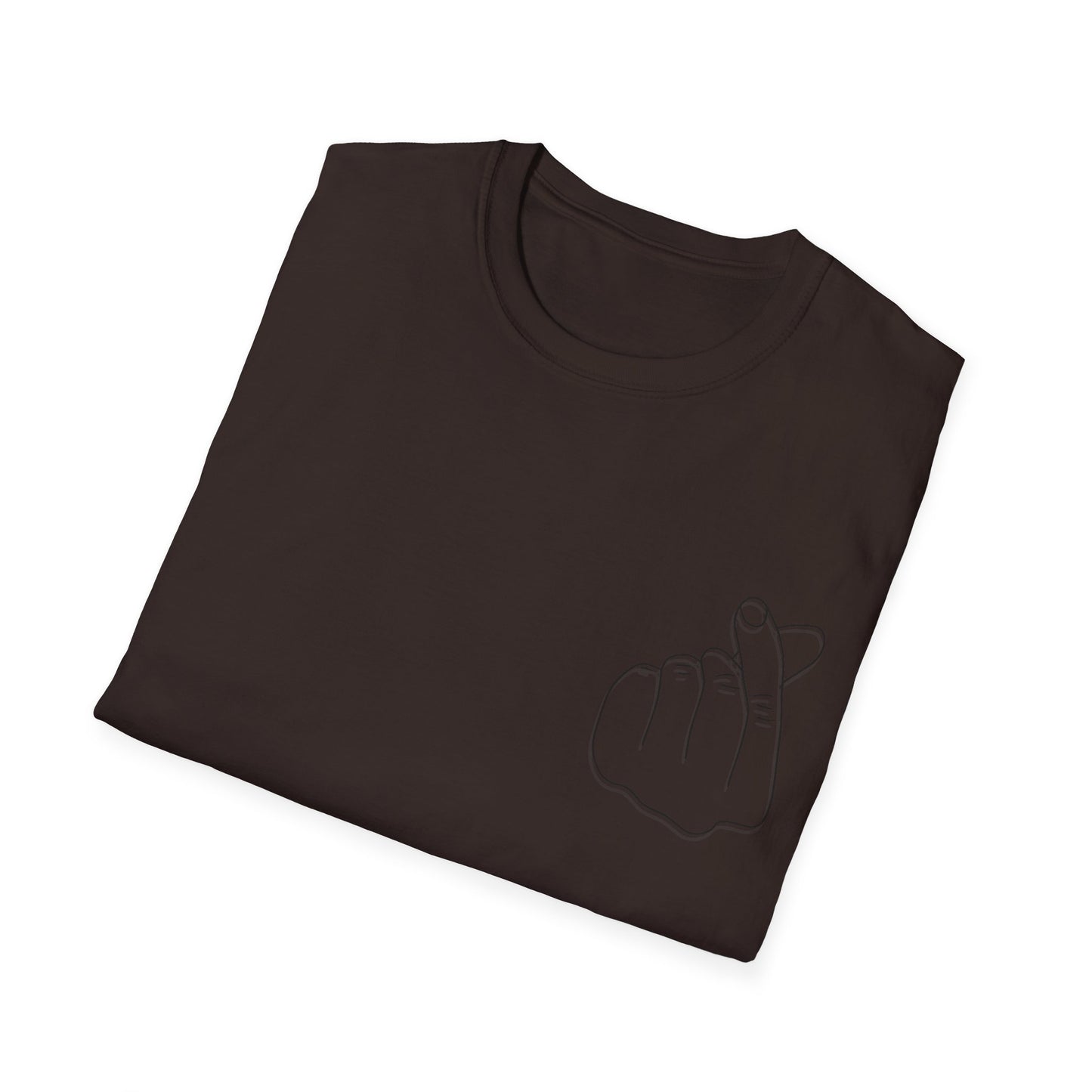 Trendy Unisex Softstyle T-Shirt with Love Hand Gesture Design