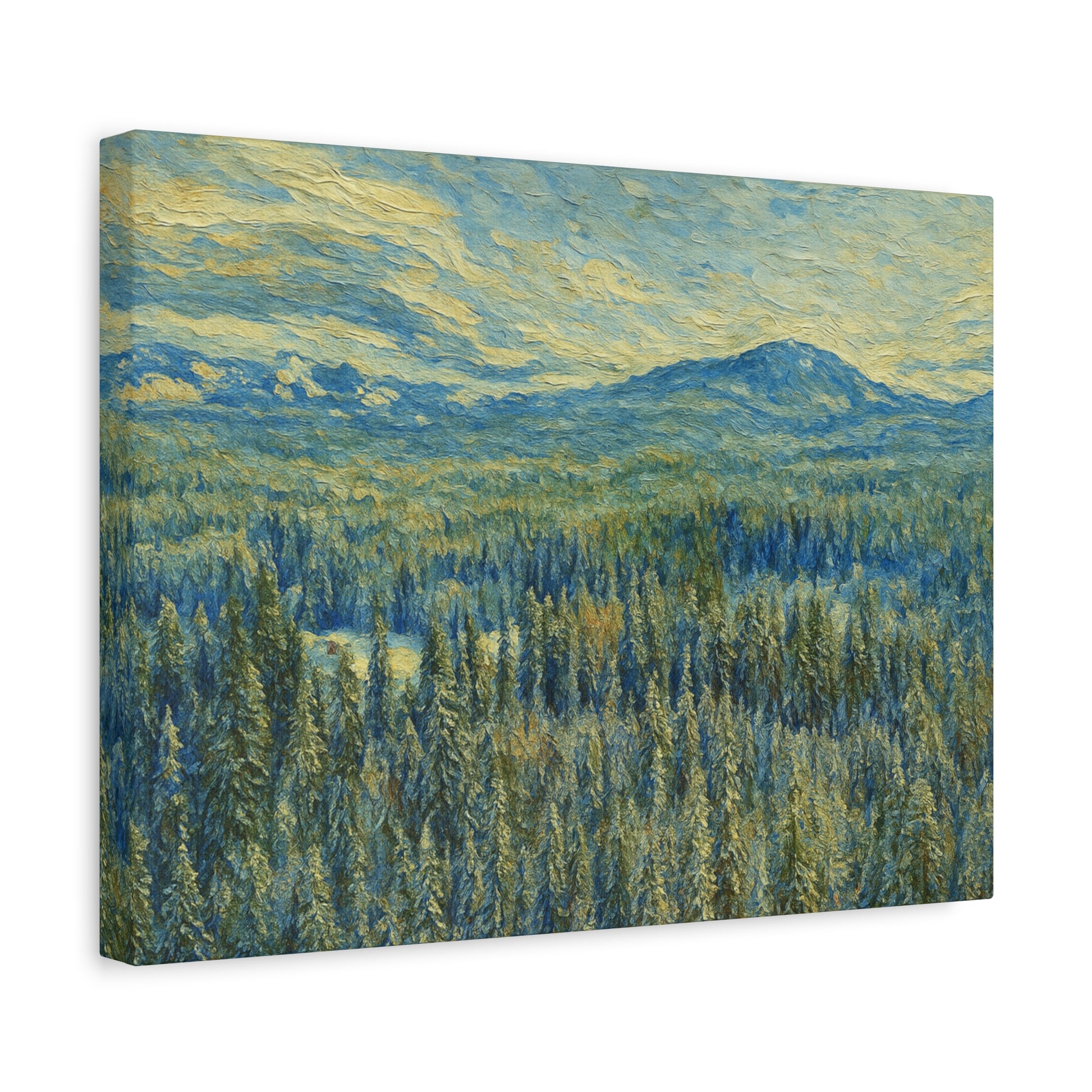 Scenic Landscape Canvas Print, Rustic Home Decor, Wall Art for Nature Lovers, Gift for Art Enthusiasts, Serene Forest Artwork - TRV