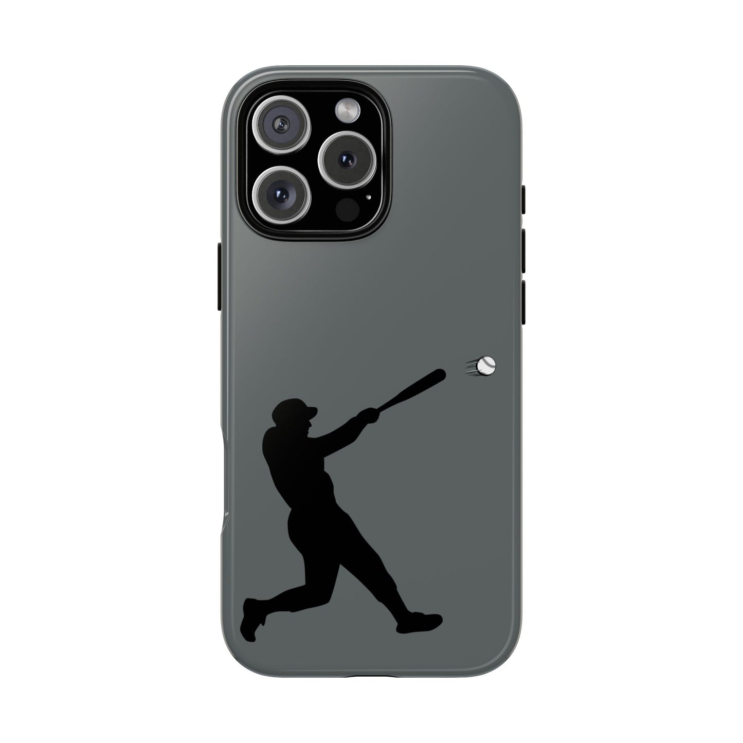 Printify baseball batter phone case, tough protective smartphone cover featuring a baseball player design for sports fans.