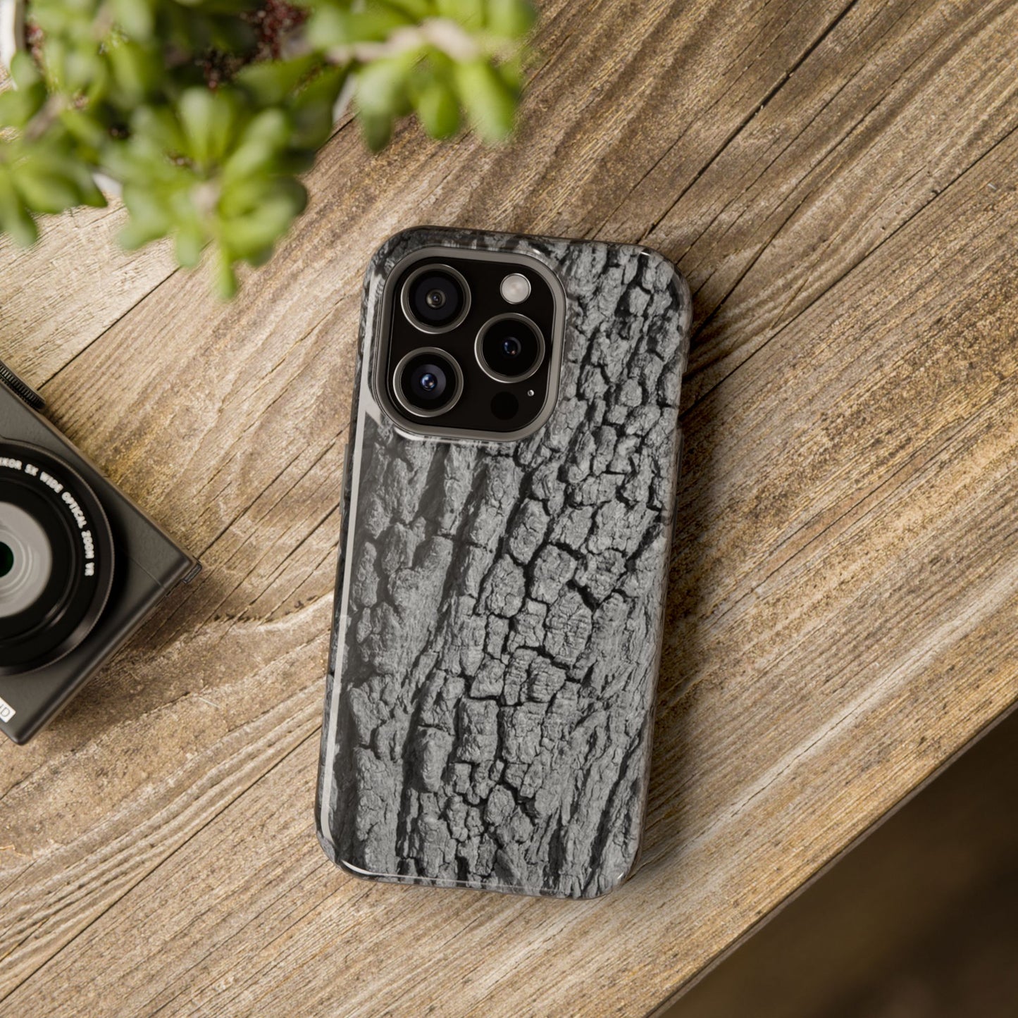 Bark Texture Magnetic Impact Phone Case