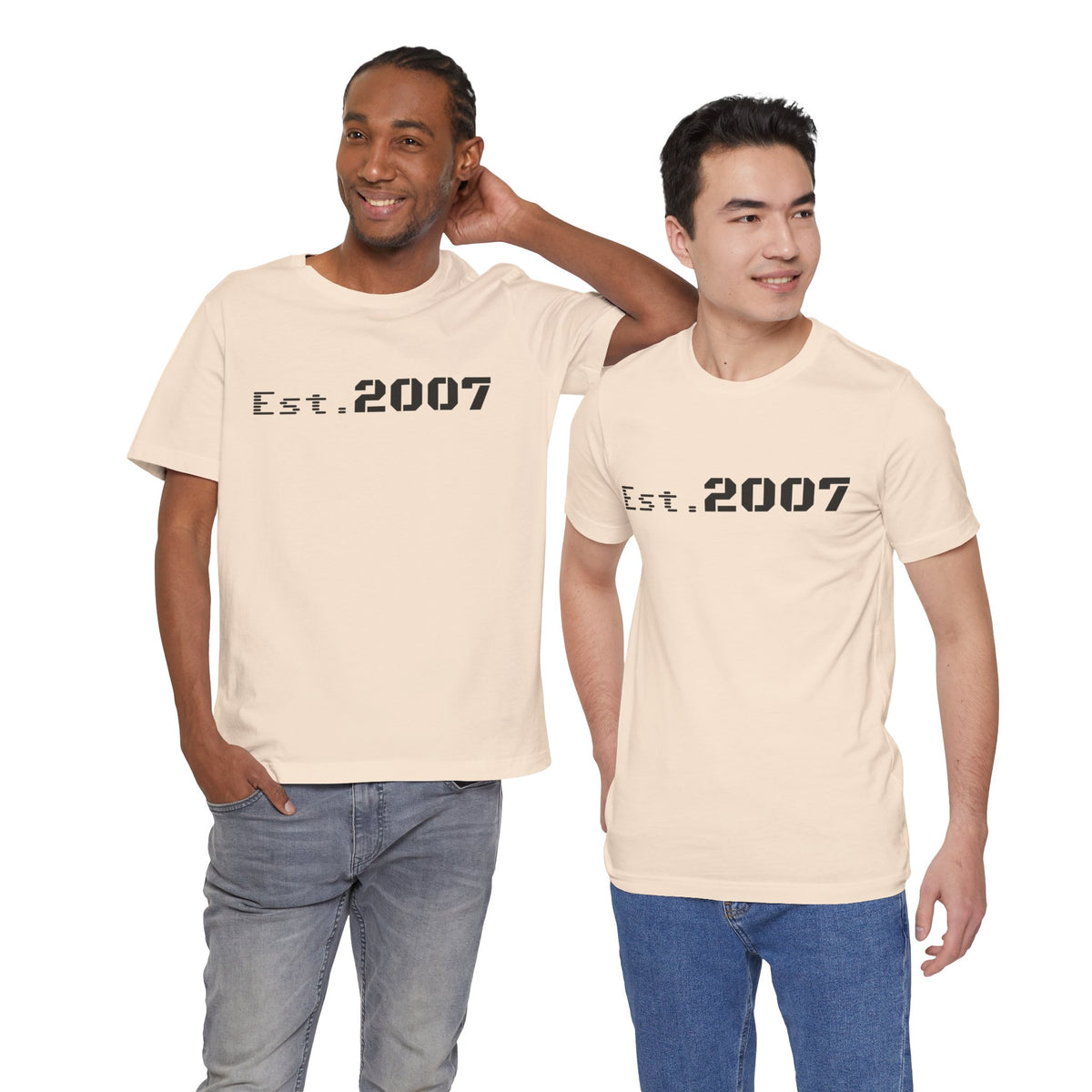 Vintage Est. 2007 T-Shirt by Printify featuring a classic design and comfortable fit, perfect for casual wear.
