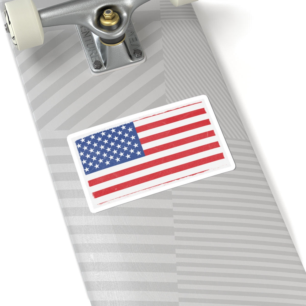 USA flag kiss-cut sticker with patriotic design on paper, ideal as a gift for Independence Day or patriotic decoration.