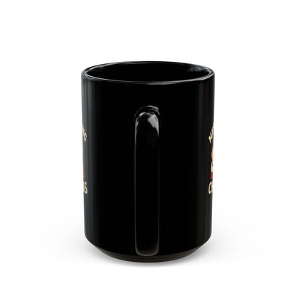 Mug — "Merry Fucking Christmas" Funny Santa Coffee Mug (Black, 11/15oz)