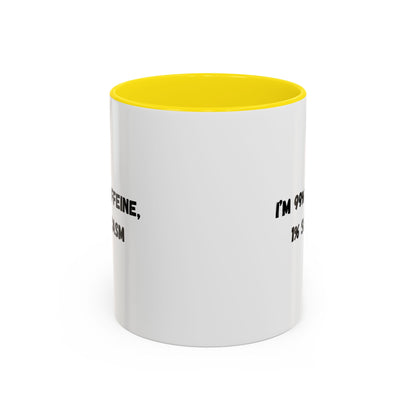 Sarcastic Coffee Mug - Funny Gift for Coffee Lovers, Black and White Accent Mug, Gift for Birthdays, Office Humor, Caffeine Enthusiasts