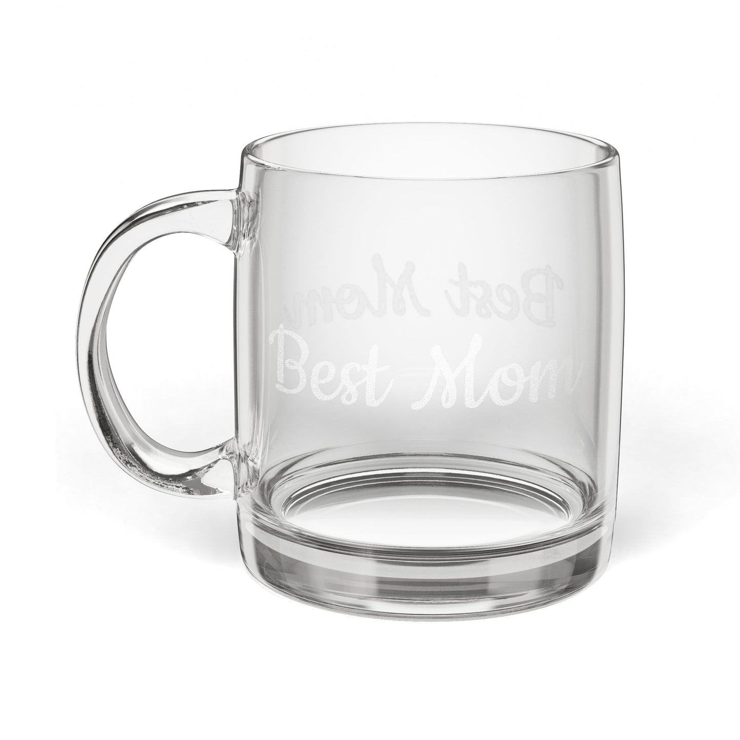 Best Mom engraved Mug | Glass Coffee Mug 12.25oz - TRV