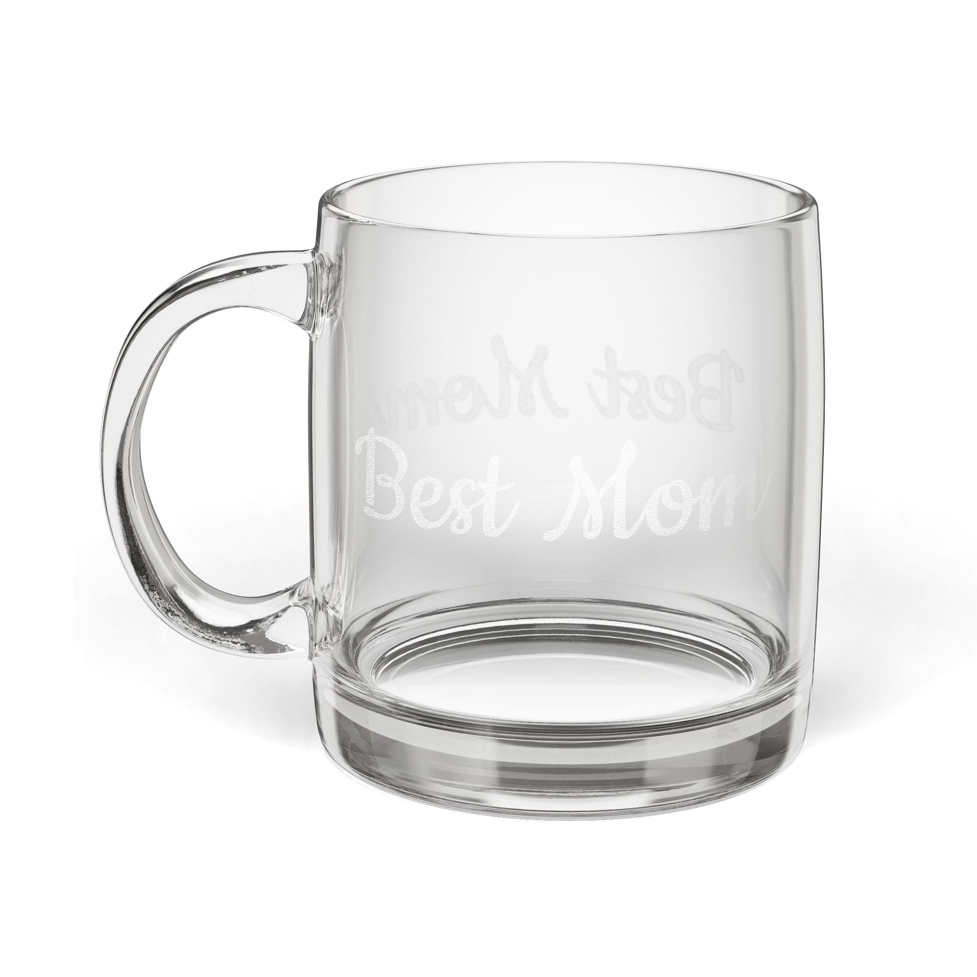 Best Mom engraved Mug | Glass Coffee Mug 12.25oz - TRV