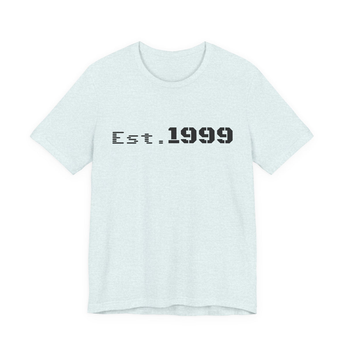 Vintage minimalist Est. 1999 T-shirt by Printify featuring a simple birth year design on a classic T-shirt.