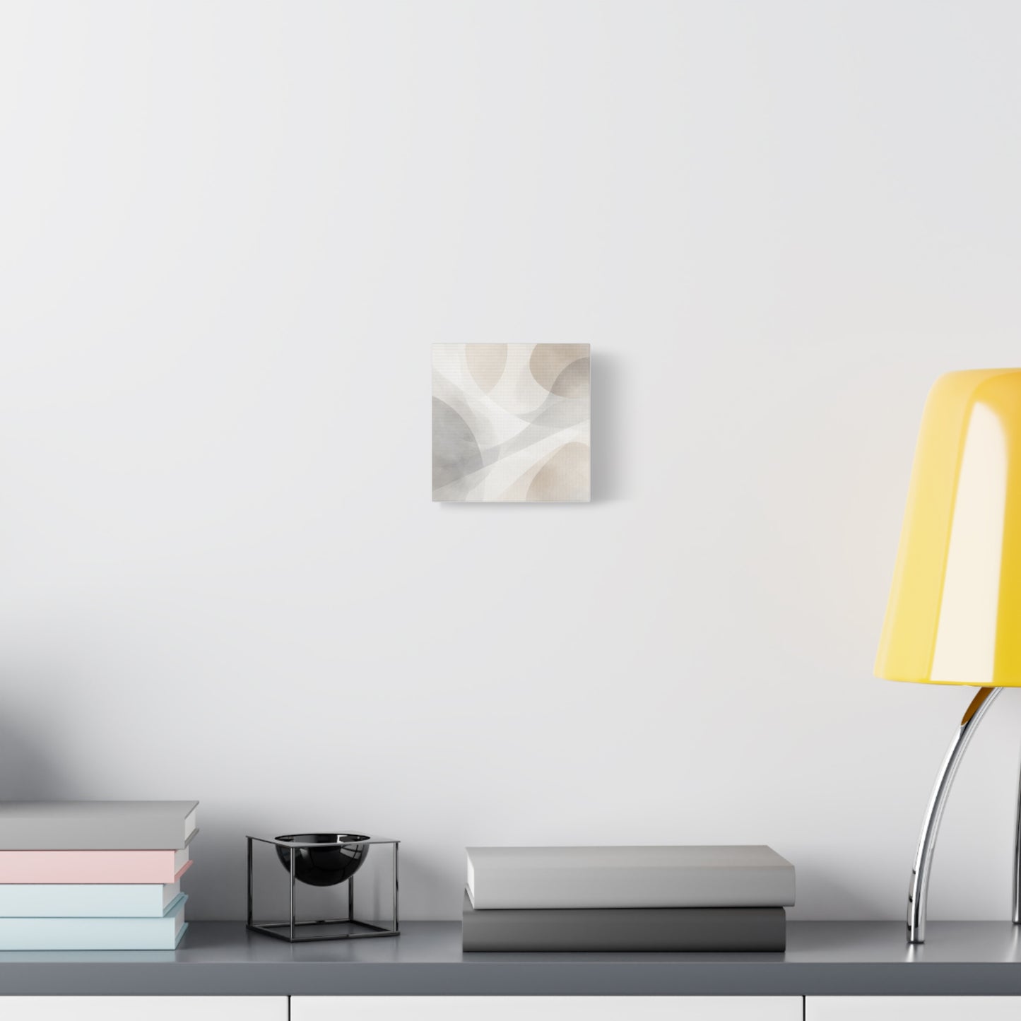Neutral Abstract Organic Shapes Matte Canvas