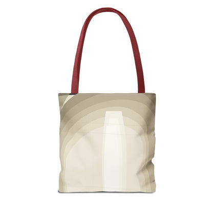 Neutral Abstract Light Beam Tote Bag | Minimalist Geometric Pattern