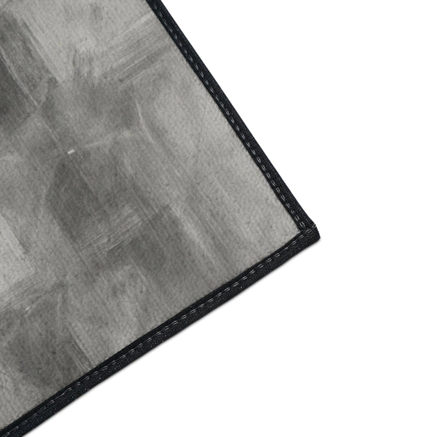 Modern abstract design floor mat by Printify, heavy-duty rug suitable for kitchen or entryway with durable fabric and stylish pattern.