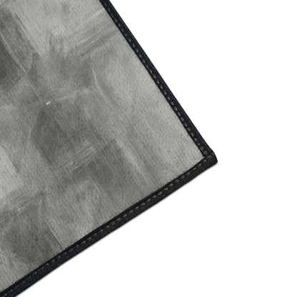 Modern abstract design floor mat by Printify, heavy-duty rug suitable for kitchen or entryway with durable fabric and stylish pattern.