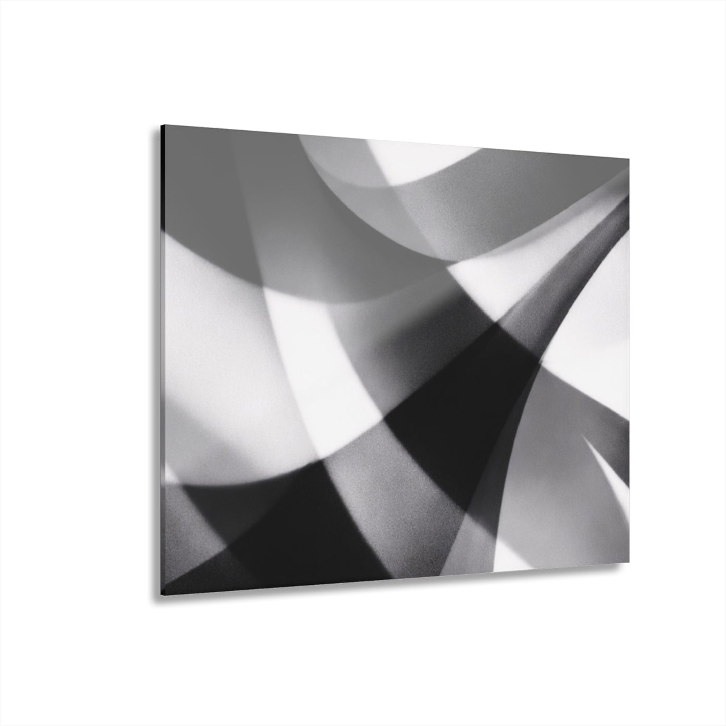 Abstract Black and White Geometric Acrylic Print | Wall Art French Cleat Hanging