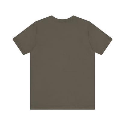 Romania flag T-shirt featuring a minimal waving tricolor design, made by Printify, shown on a white background.