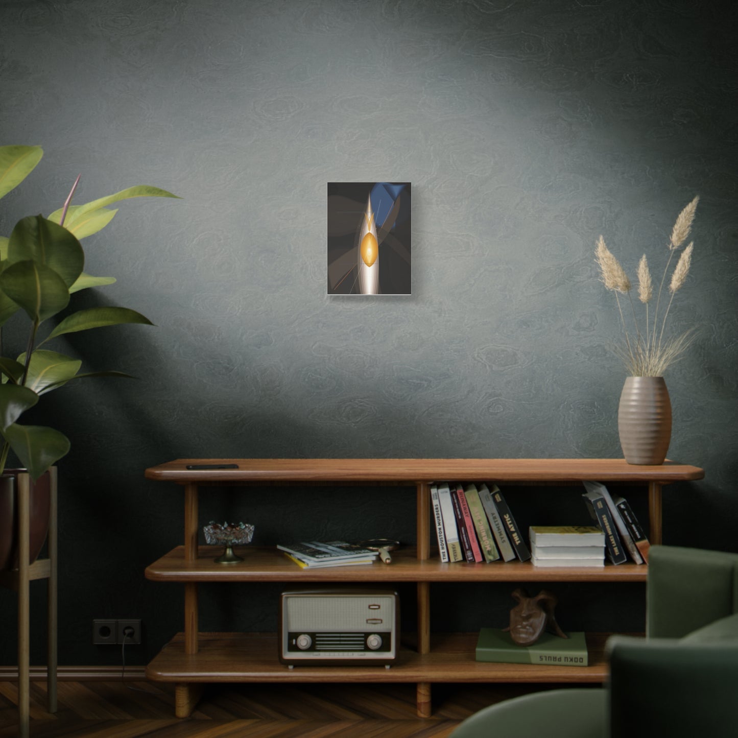 Abstract Geometric Flame Canvas | Matte Stretched Canvas 1.25"