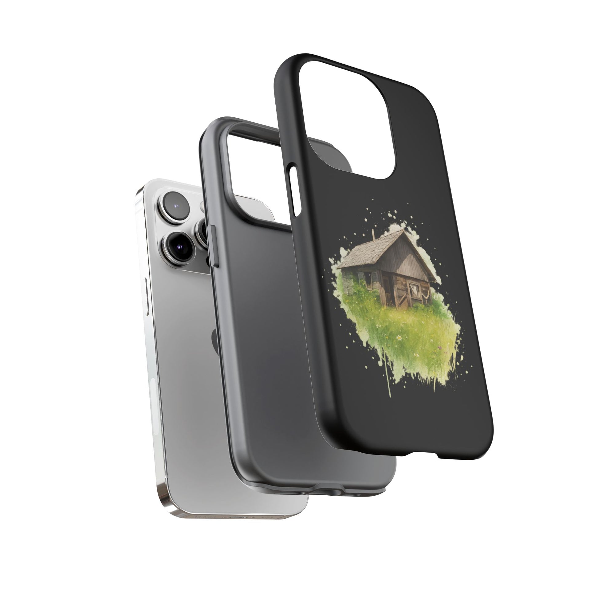 Rustic Farmhouse Phone Case, Cute Cottage Design, Tough Cases for Nature Lovers, Eco-Friendly Gift, Customizable Tech Accessories - TRV