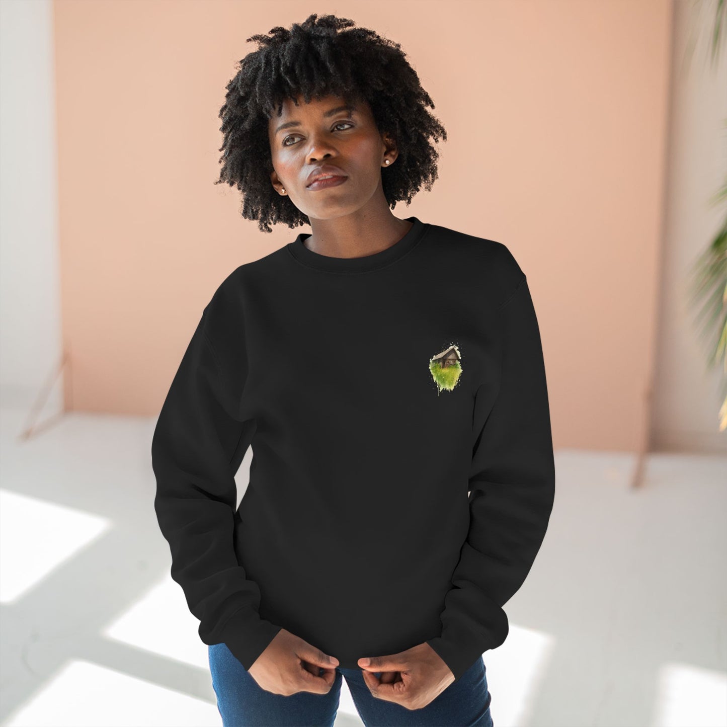 Cozy Art Print Crewneck Sweatshirt: Nature Lover, Graphic Sweater, Unique Gift, Home Decor Apparel, Casual Style - TRV