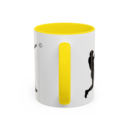 Baseball Player Accent Coffee Mug, Sports Gift, Baseball Lover Mug, Unique Coffee Cup, Personalized Sports Mug - TRV
