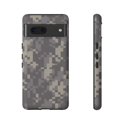 Digital camouflage tough phone case by Printify, rugged protective cover for smartphones with a durable, digital camo design.