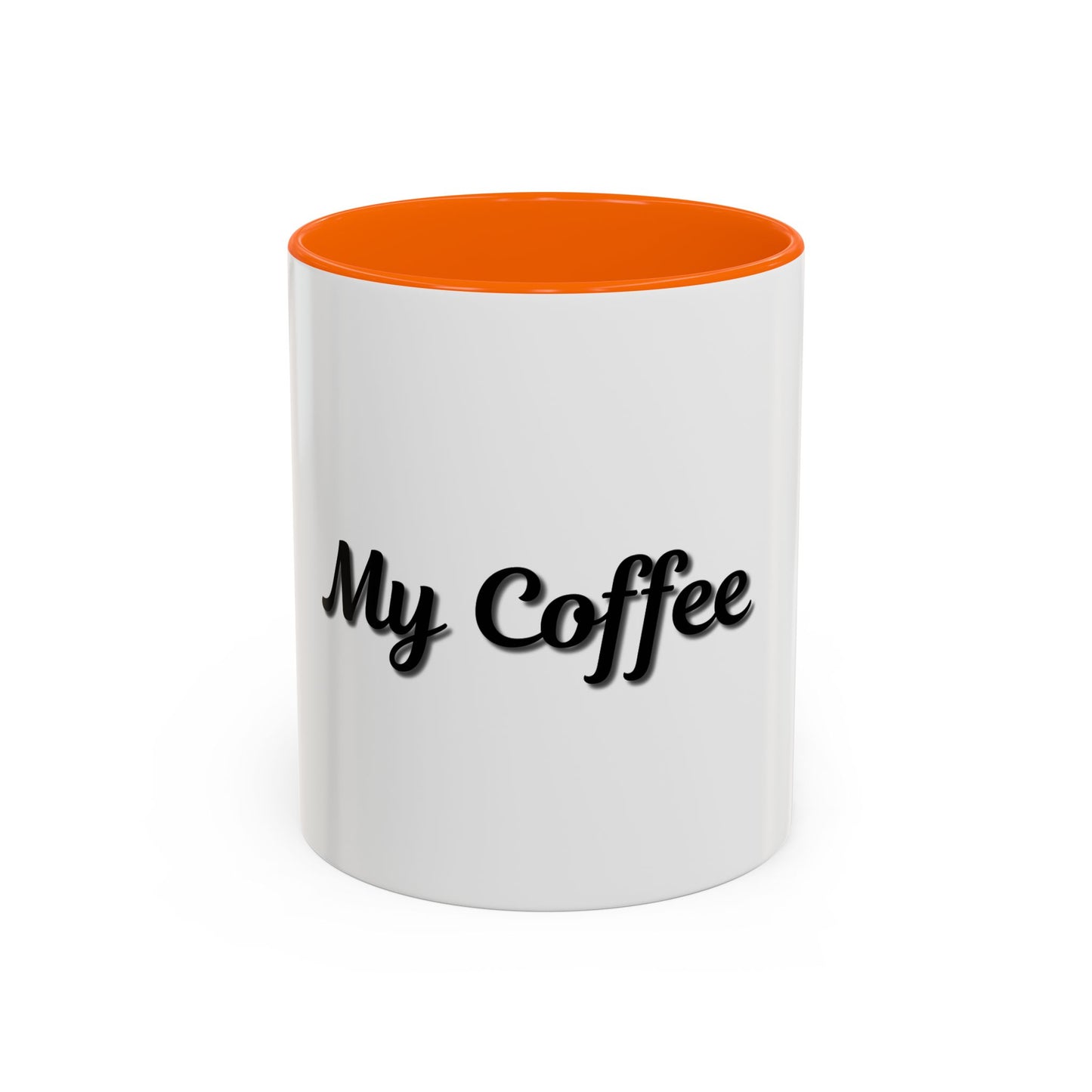 Personalized My Coffee Accent Mug - 11oz & 15oz Coffee Cups for Coffee Lovers - TRV