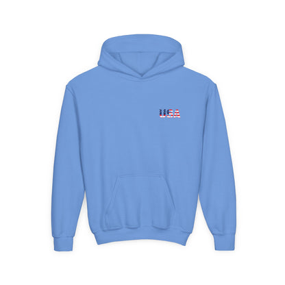USA Flag Youth Hoodie, Youth Sweatshirt, Cool Hoodie for Kids, American Pride Apparel, Comfortable Boys and Girls Sweatshirt