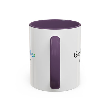 Good Vibes Only Accent Coffee Mug - Positive Energy 11 & 15oz Cup for Happiness, Inspirational Gift, Morning Motivation, Ceramic Tea Cup,