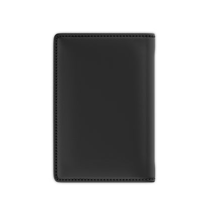 Leather passport cover with monogram initials, stylish travel accessory from Printify, featuring a sleek leather design.