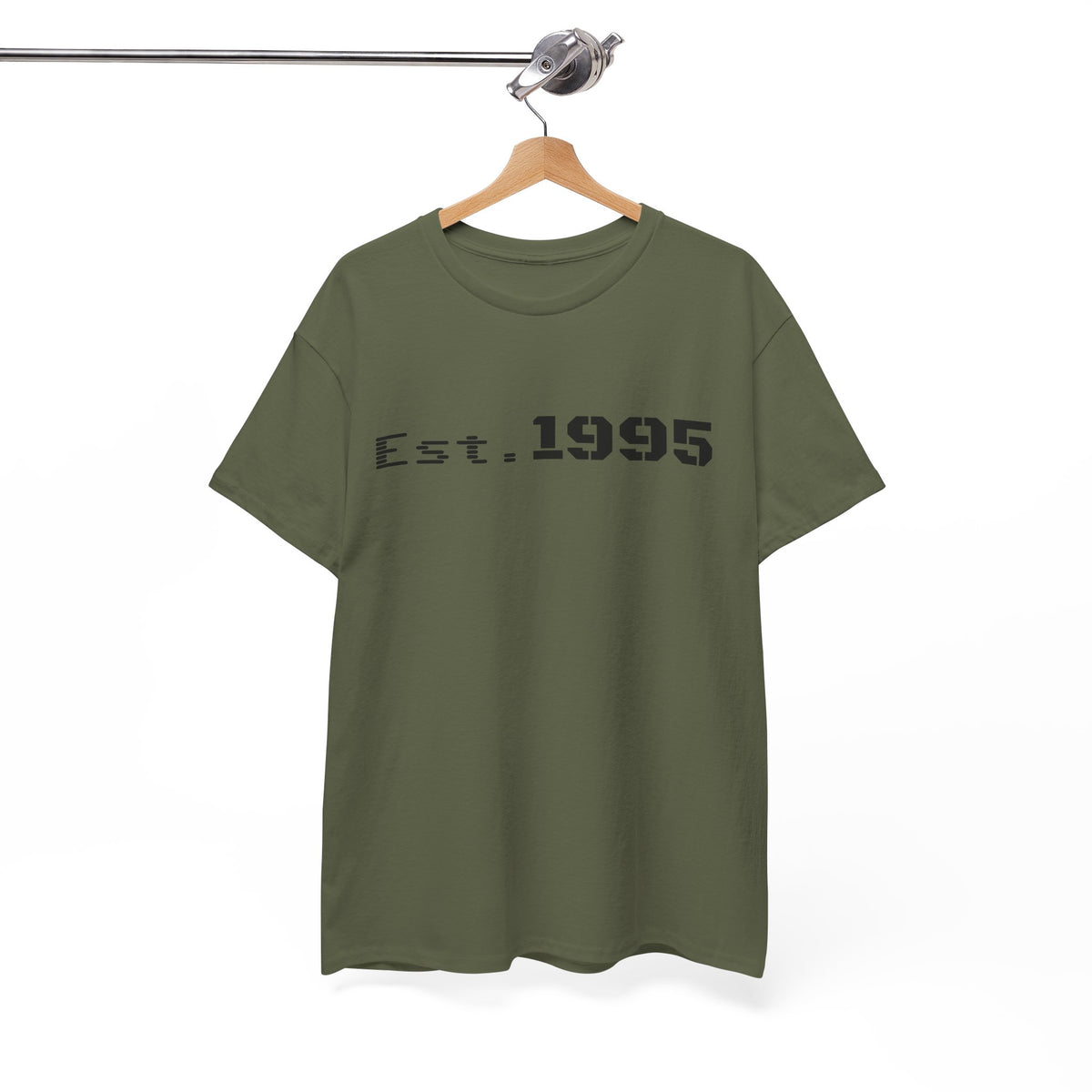 Vintage minimalist Est. 1995 T-shirt by Printify featuring a simple birthday design on a classic crewneck tee.