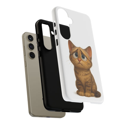 Cute Cat Phone Case, Funny Kitty Case, Animal Lover Gift, Cat Lover Accessory, Unique Cat Design Case, Pet Mom Gift - TRV