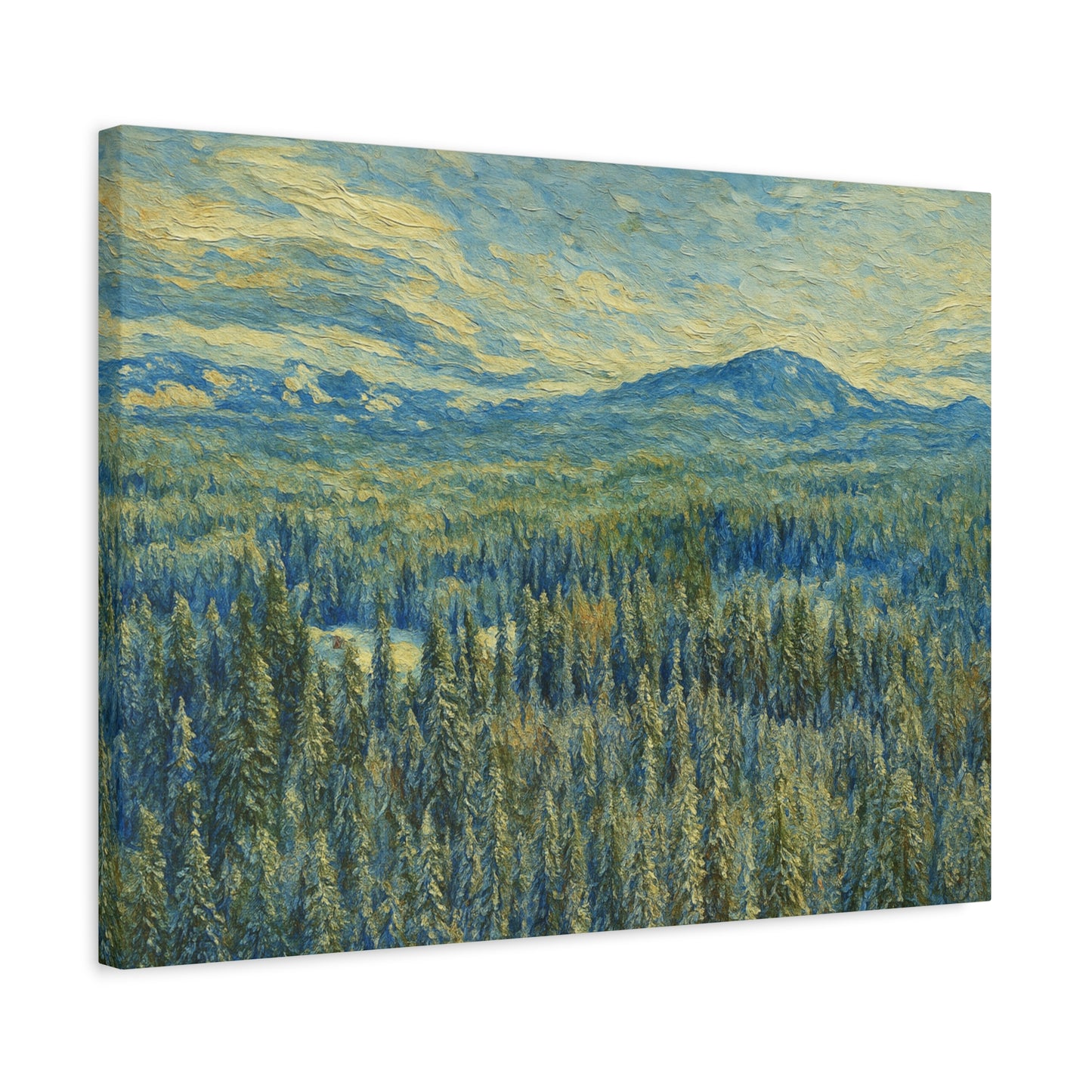 Scenic Landscape Canvas Print, Rustic Home Decor, Wall Art for Nature Lovers, Gift for Art Enthusiasts, Serene Forest Artwork - TRV