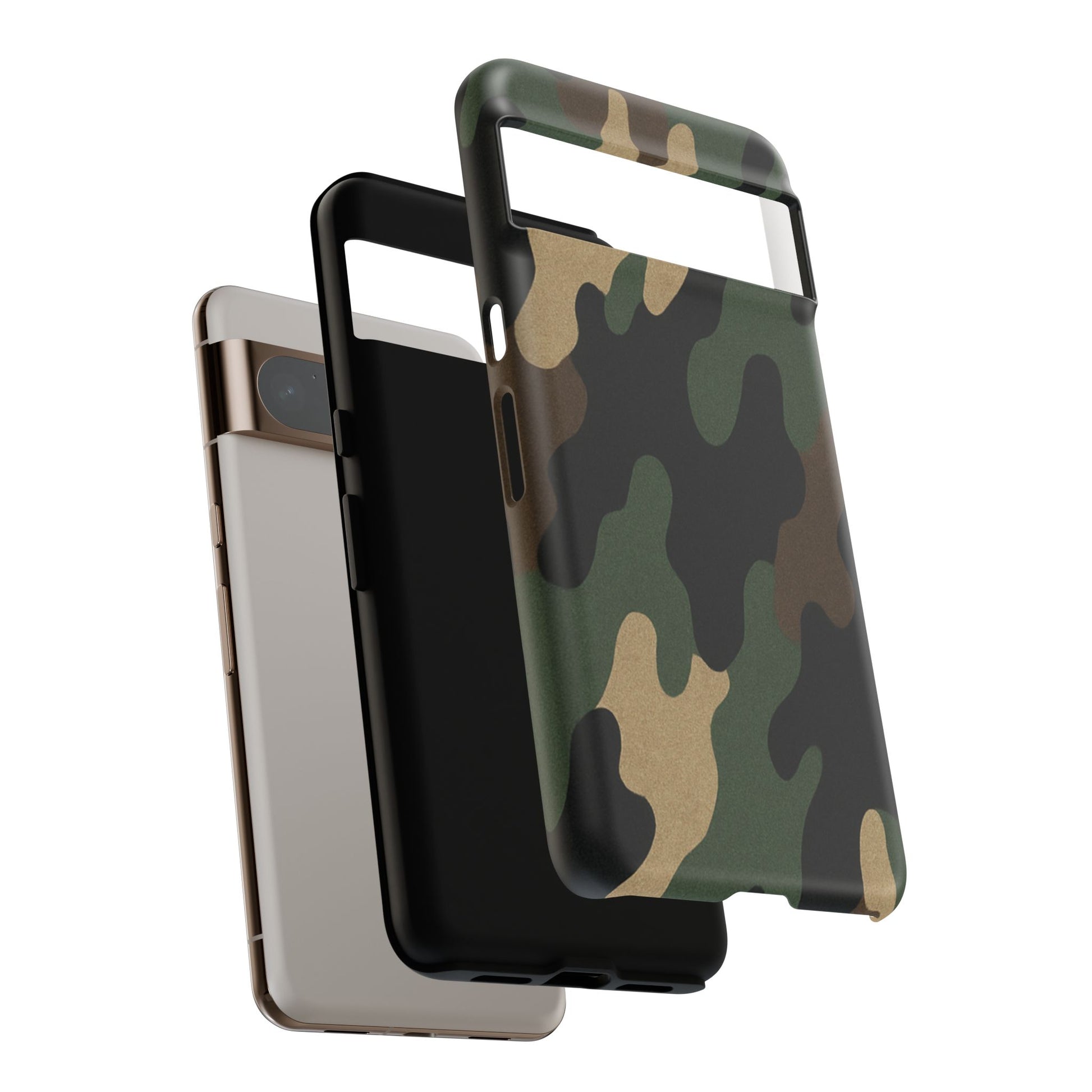 Camouflage Phone Case, Tough Phone Cover, Military Style Accessory, Protective Case for Men, Gifts for Soldiers - TRV