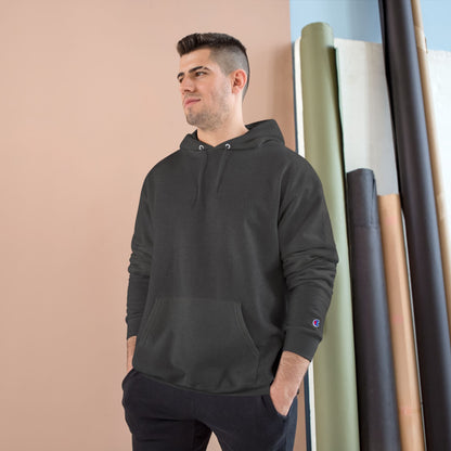 Minimalist Champion Hoodie with Hand Gesture Design