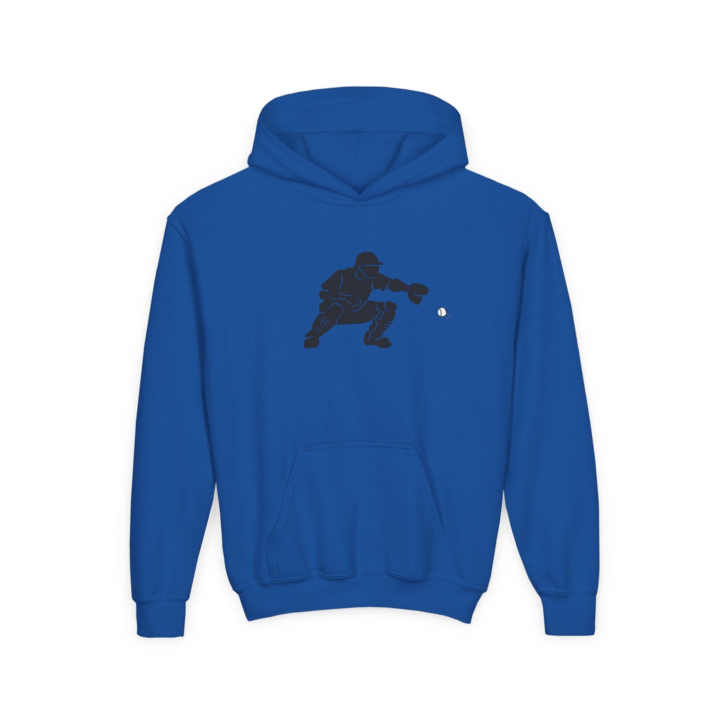Youth Baseball Catcher Hoodie, Sporty Sweatshirt for Kids, Perfect Gift for Young Athletes, Team Spirit Gear, Sports Event Apparel