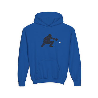 Youth Baseball Catcher Hoodie, Sporty Sweatshirt for Kids, Perfect Gift for Young Athletes, Team Spirit Gear, Sports Event Apparel