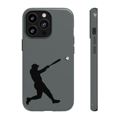 Printify baseball batter phone case, tough protective smartphone cover featuring a baseball player design.